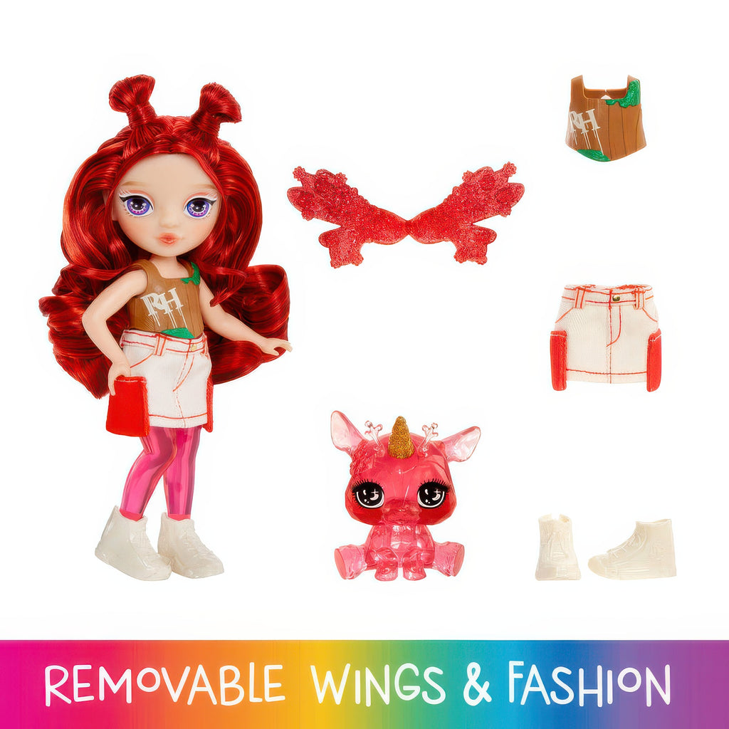 Rainbow High Littles Rainbow Fantasy Fairies with Pet - Apple Red