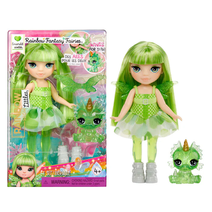 Rainbow High Littles Rainbow Fantasy Fairies with Pet - Emerald Green