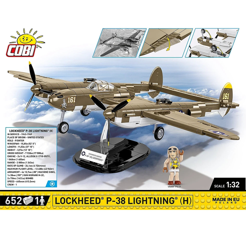 COBI Lockheed P-38h Lightning Aircraft