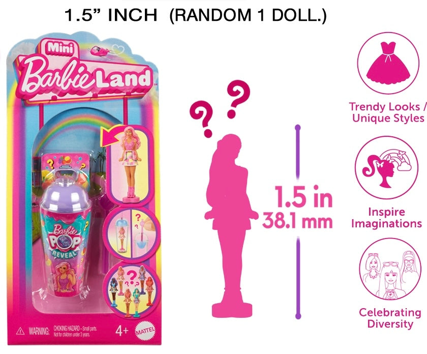 Mini Barbieland Colour Reveal Dolls - Assorted