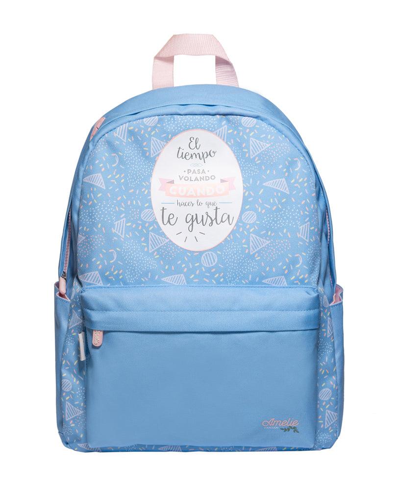 Amelie Classic Blue School Backpack - TOYBOX Toy Shop