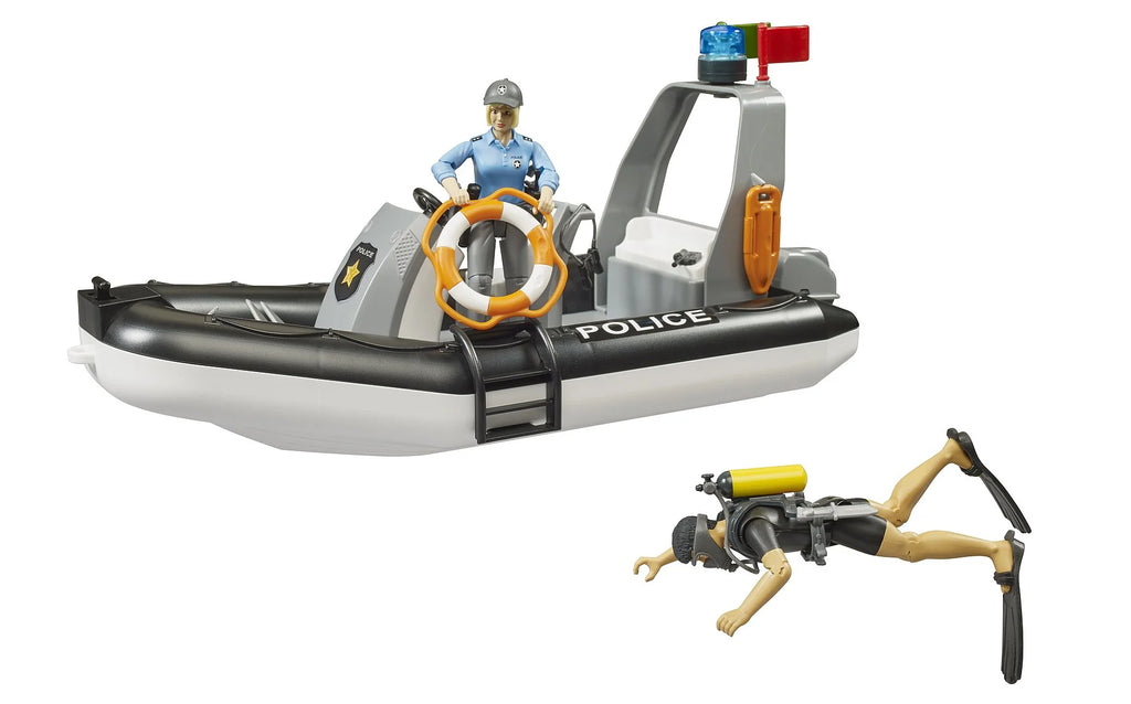 BRUDER RAM 2500 Police Pickup Truck and Boat Playset - TOYBOX Toy Shop