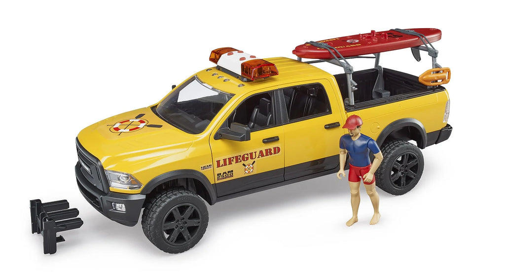 BRUDER RAM 2500 Power Wagon Lifeguard Set with Light & Sound - TOYBOX Toy Shop