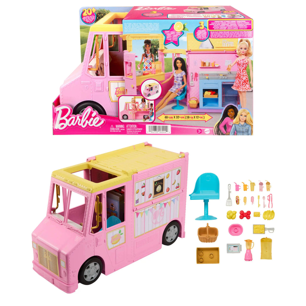Barbie Lemonade Lemonade Truck Playset with 25 Accessories - TOYBOX Toy Shop