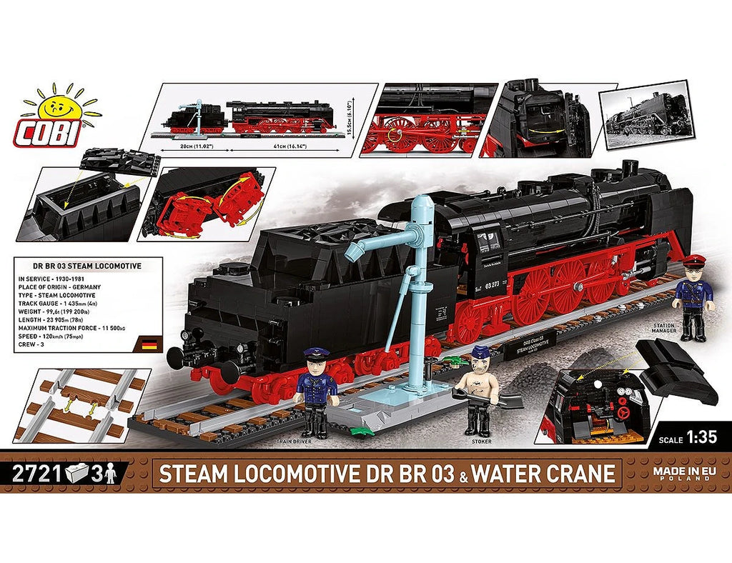 COBI Dr Br 03 Steam Locomotive & Water Crane