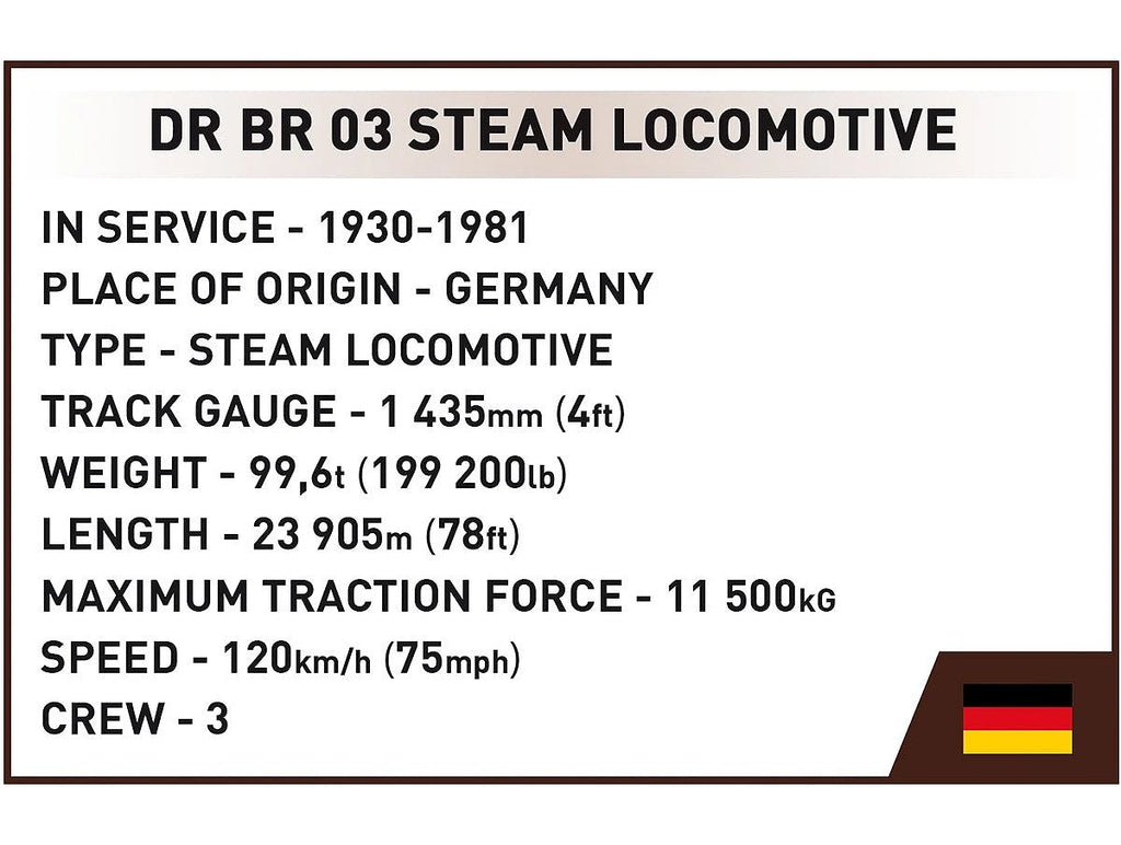 COBI Dr Br 03 Steam Locomotive & Water Crane