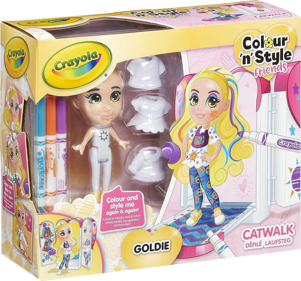 CRAYOLA Colour 'n' Style Friends: Goldie - Catwalk Playset - TOYBOX Toy Shop