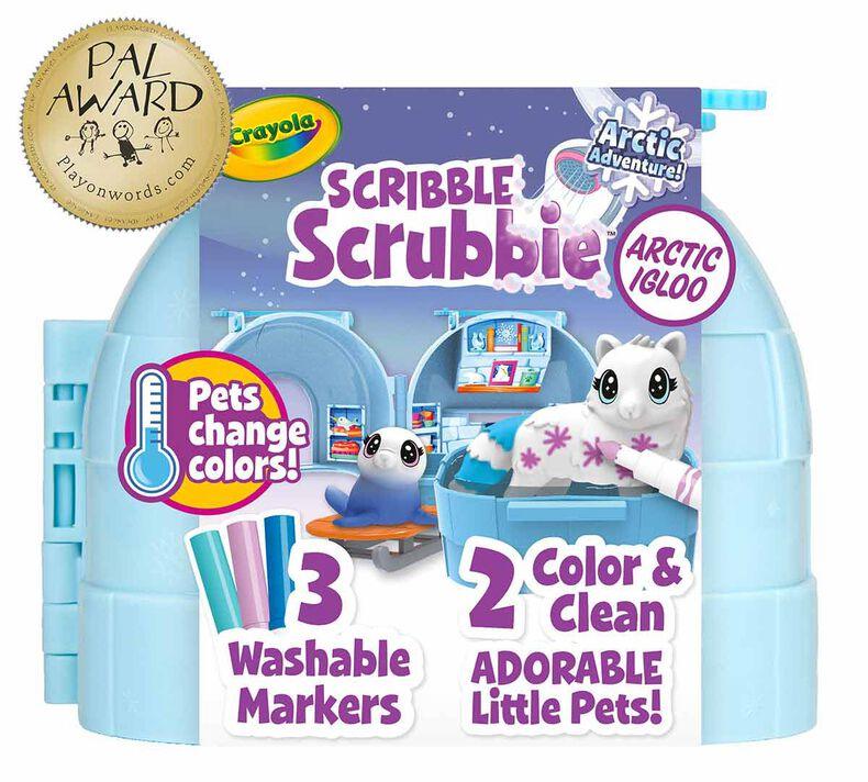 CRAYOLA Scribble Scrubbie Pets Arctic Igloo Carry Case Playset - TOYBOX