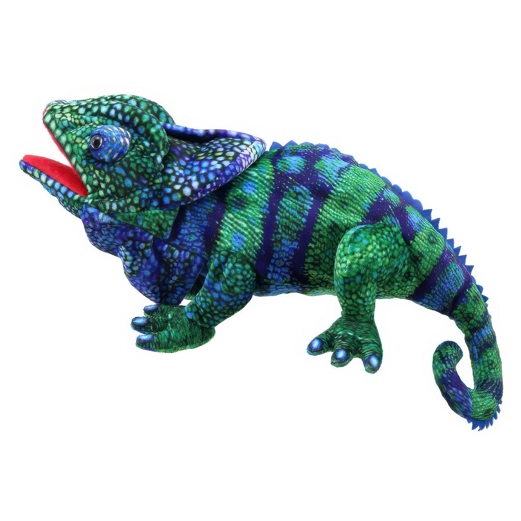 The Puppet Company - Large Creatures - Chameleon Hand Puppet (blue-green)