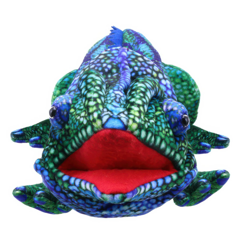 The Puppet Company - Large Creatures - Chameleon Hand Puppet (blue-green)
