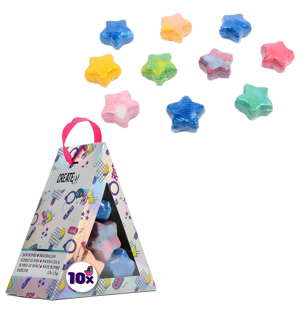 Create It! Poptastic Bath Bombs 10 Pack Star - TOYBOX Toy Shop