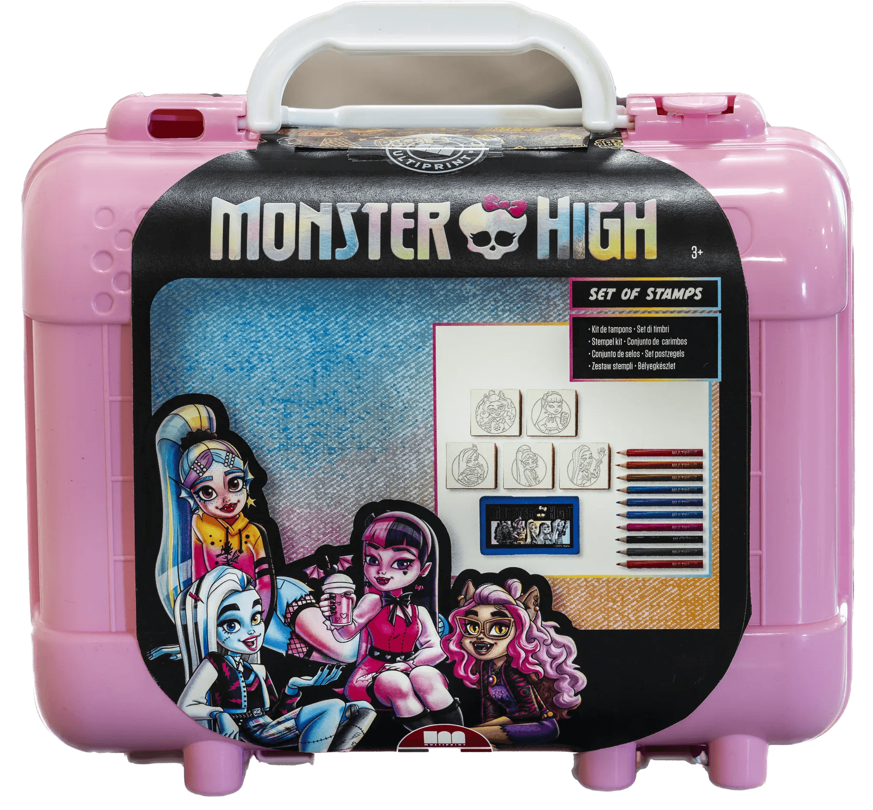 Travel Stitch briefcase with crayons and stamps Multiprint