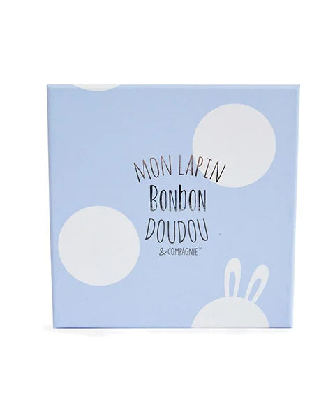 Doudou et Compagnie Lapin Bonbon - Booties With Rattle Blue - TOYBOX Toy Shop