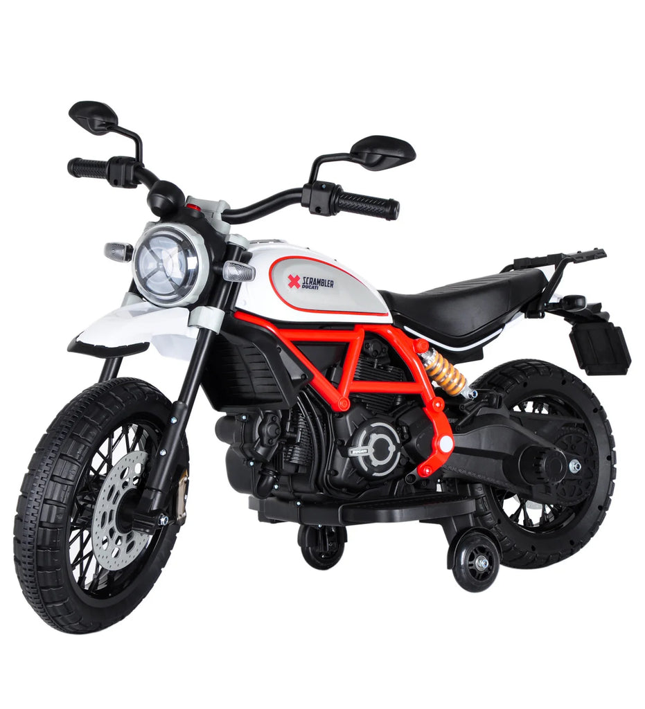 Ducati Scrambler Desert Sled Electric 12v Battery Motorbike Ride-on - TOYBOX Toy Shop