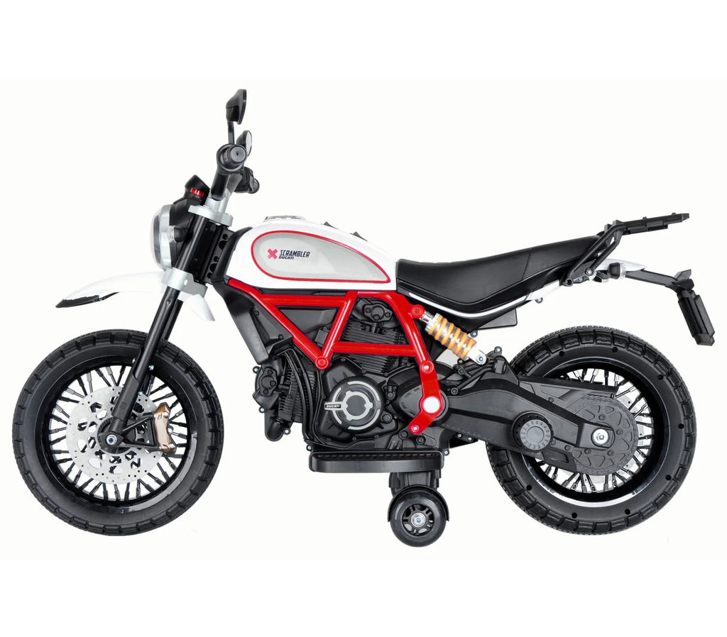 Ducati Scrambler Desert Sled Electric 12v Battery Motorbike Ride-on - TOYBOX Toy Shop