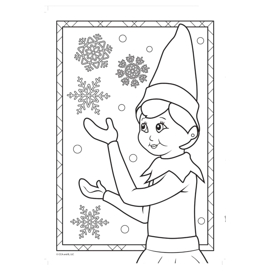 Elf on The Shelf Jumbo Christmas Colouring Book - TOYBOX