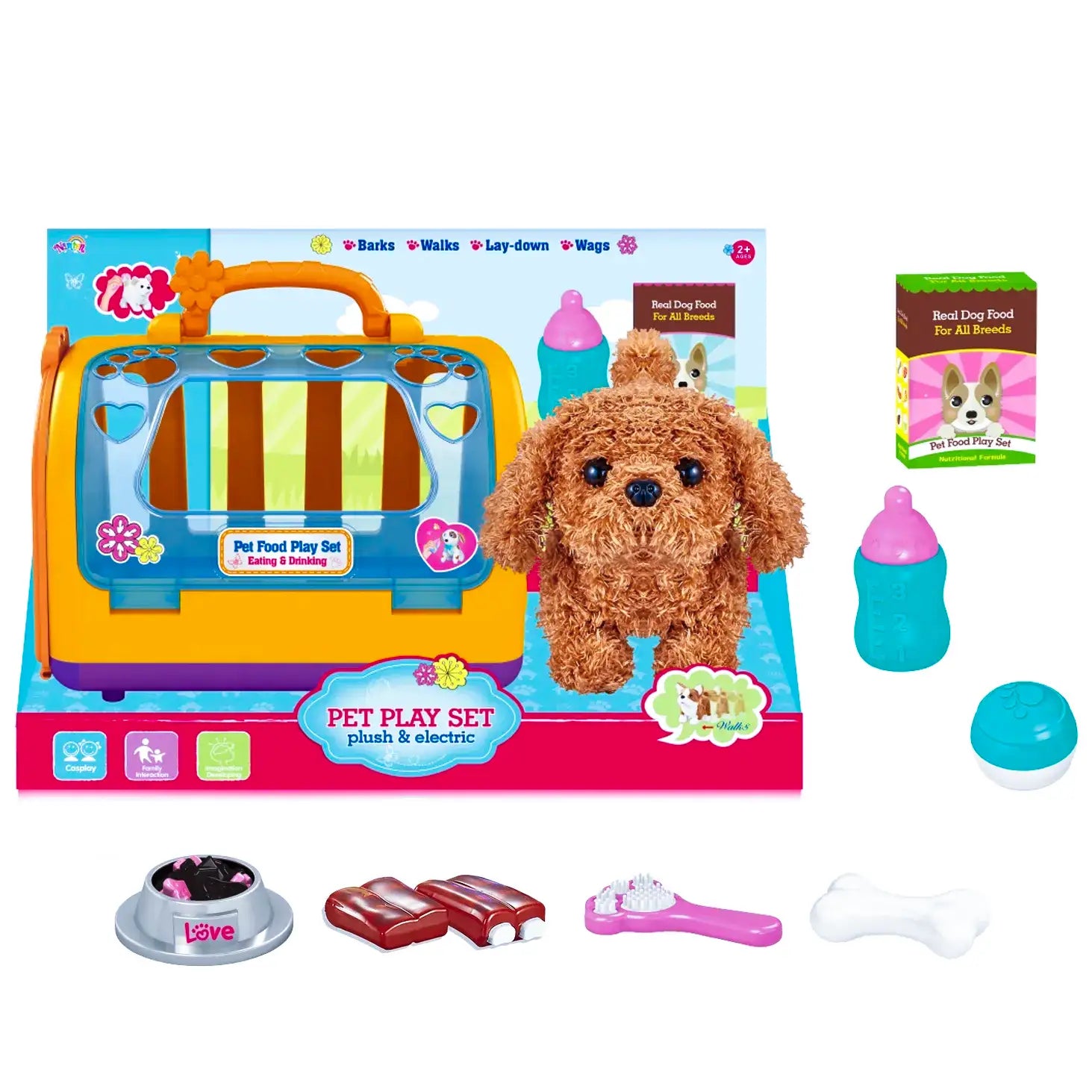 Interactive stuffed dog hot sale
