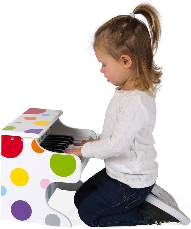 Janod Confetti My First Electronic Wooden Piano - TOYBOX Toy Shop