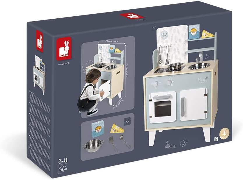 Janod Retro Plume Mint 78cm Wooden Kitchen - TOYBOX Toy Shop