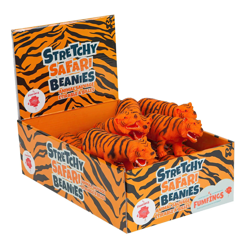 Keycraft Fumfings 15cm Stretchy Beanie Tiger - TOYBOX Toy Shop