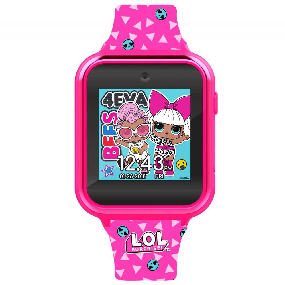 L.O.L Surprise Kids Pink Silicone Strap Touch Screen Smart Watch - TOYBOX