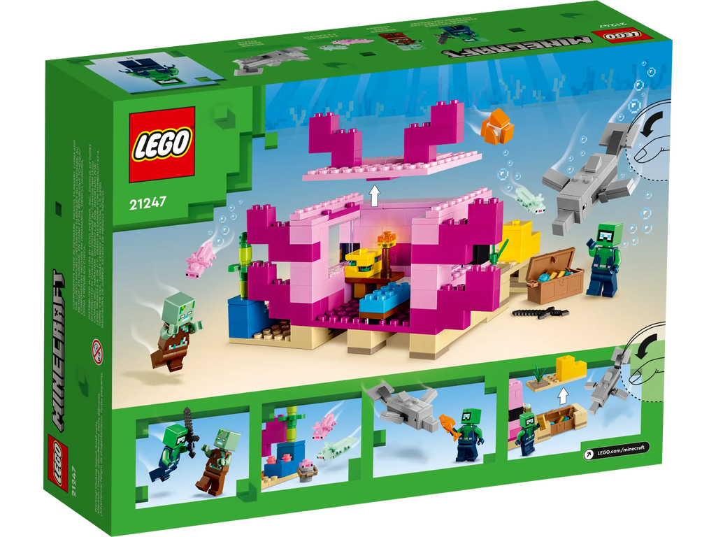 LEGO 21247 MINECRAFT The Axolotl House - TOYBOX Toy Shop