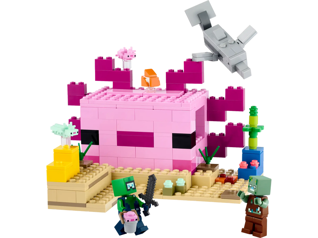 LEGO 21247 MINECRAFT The Axolotl House - TOYBOX Toy Shop