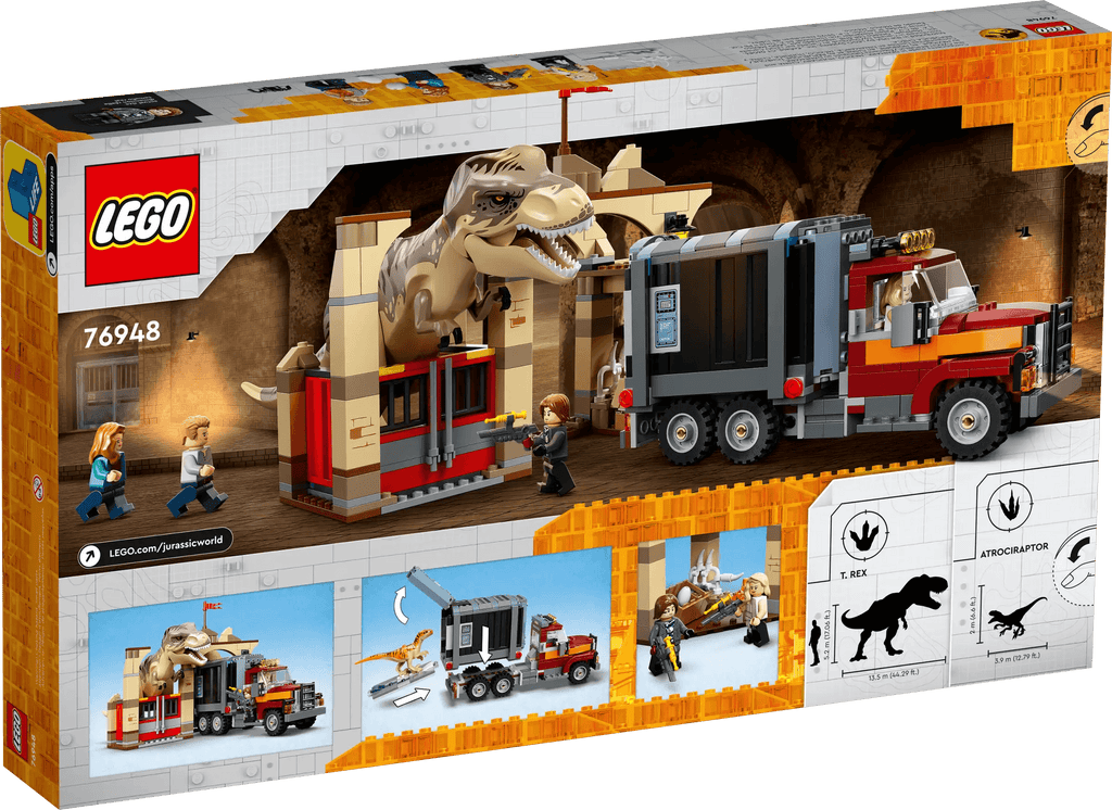 LEGO JURASSIC WORLD 76948 T. Rex & Atrociraptor Dinosaur Breakout - TOYBOX Toy Shop