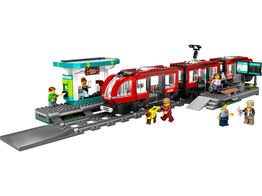 LEGO CITY 60423 Downtown Streetcar and Station - TOYBOX Toy Shop