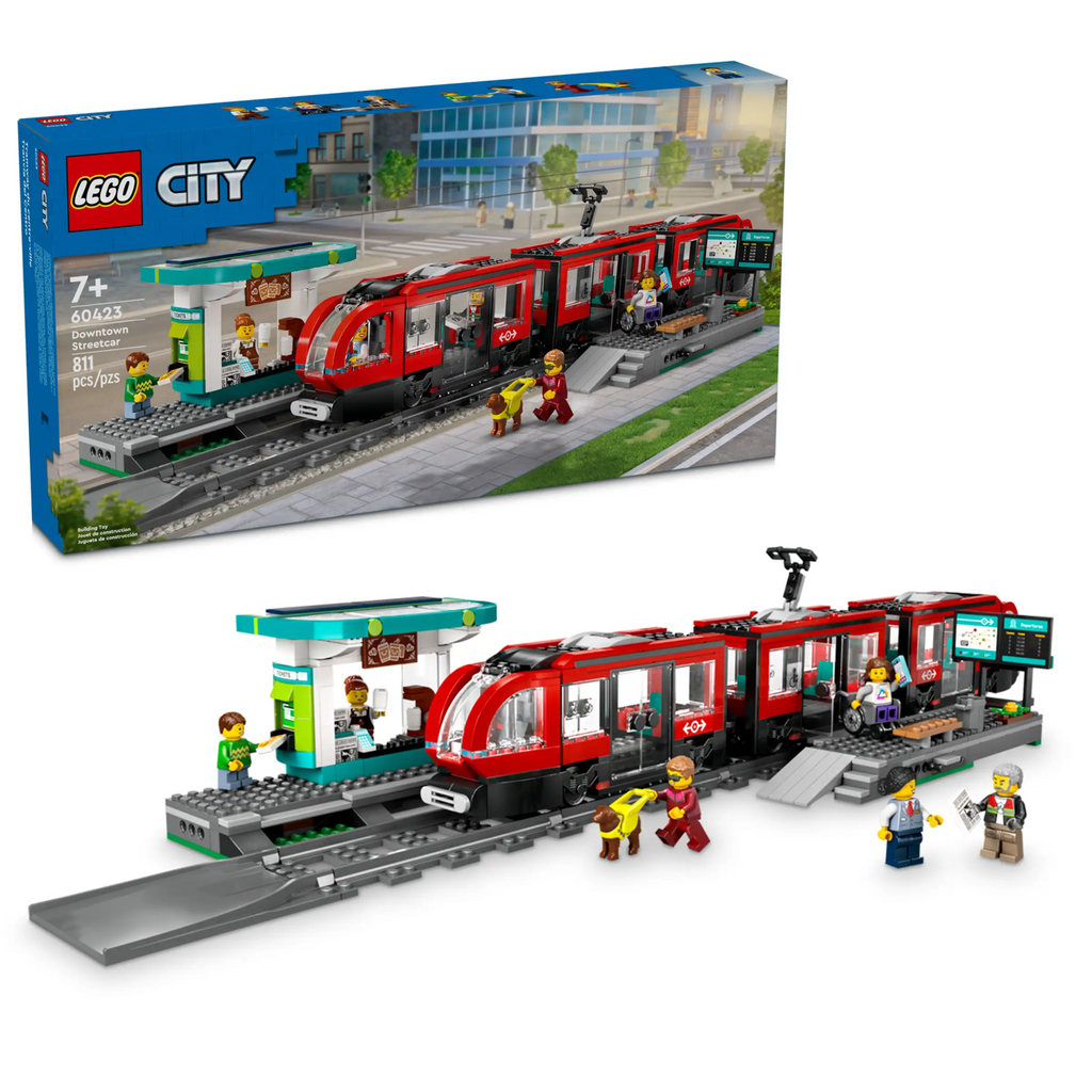 LEGO CITY 60423 Downtown Streetcar and Station - TOYBOX Toy Shop