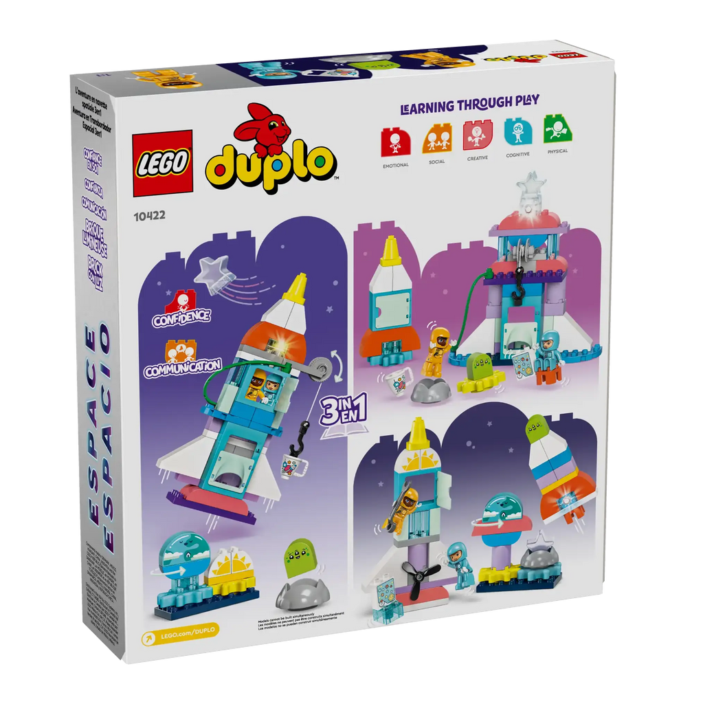 LEGO DUPLO 10422 3-in-1 Space Shuttle for Many Adventures - TOYBOX Toy Shop