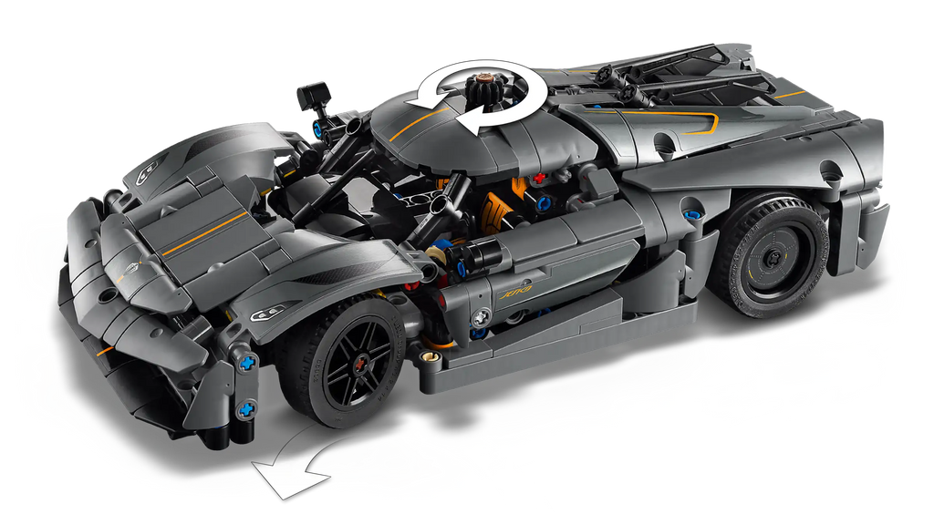 LEGO TECHNIC 42173 Koenigsegg Jesko Absolut Grey Hypercar - TOYBOX Toy Shop