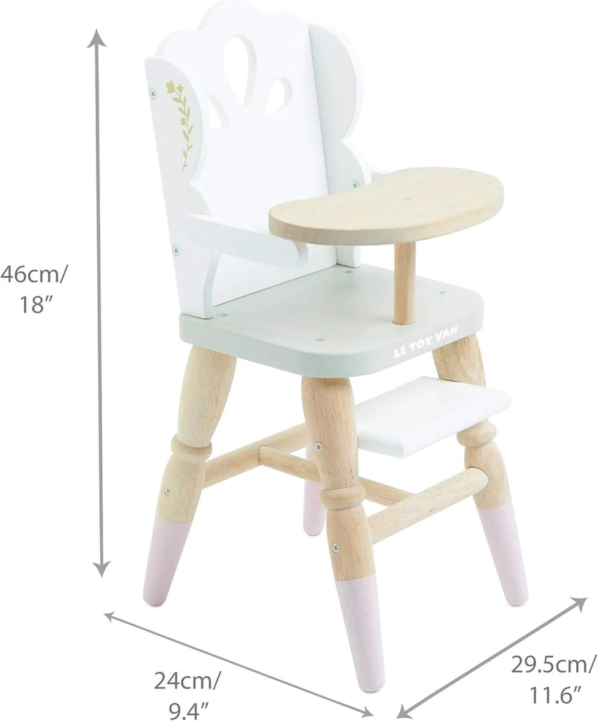 Le Toy Van TV601 Educational Wooden Toy Role Play Beautiful Doll High Chair - TOYBOX Toy Shop