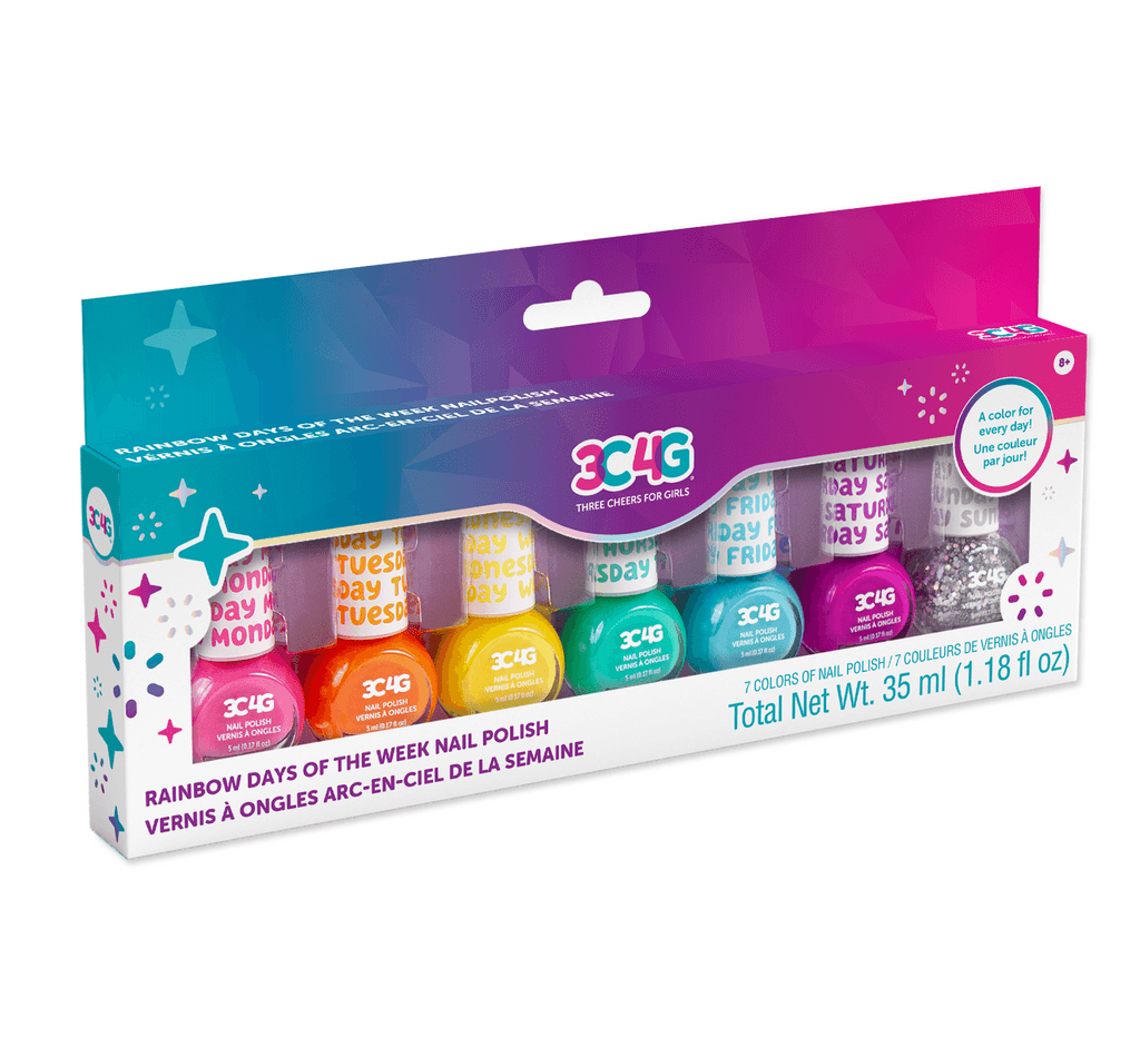Make it Real 3C4G Rainbow Days of the Week Kids Nail Polish - TOYBOX Toy Shop