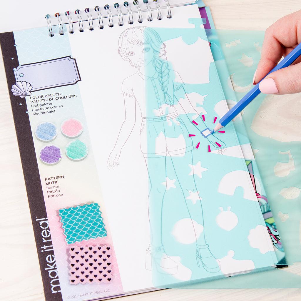 Make it Real Fashion Design Stickers & Sketchbook: Pastel Pop! - TOYBOX Toy Shop