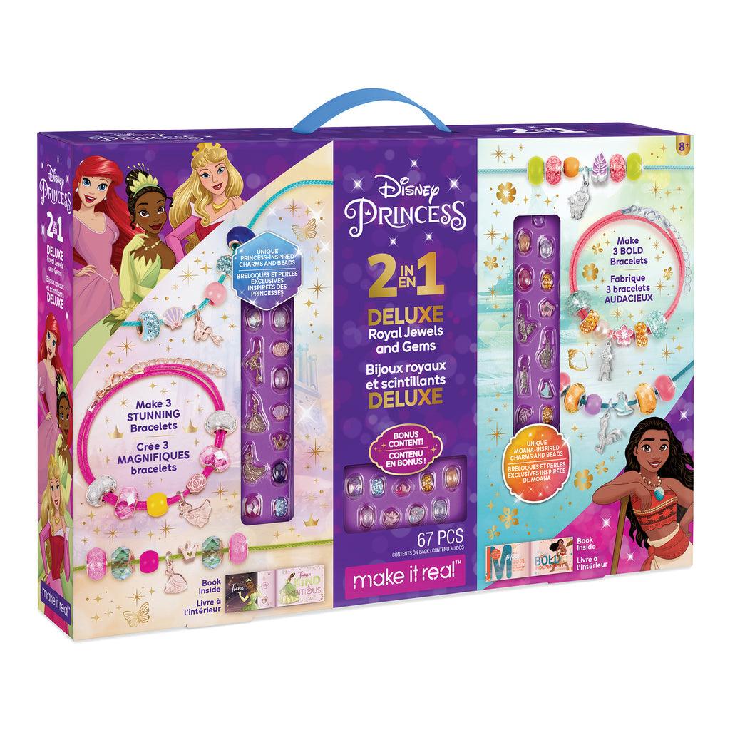 Make it Real 2 in 1 Disney Princess and Moana Royal Jewels and Gems - TOYBOX Toy Shop