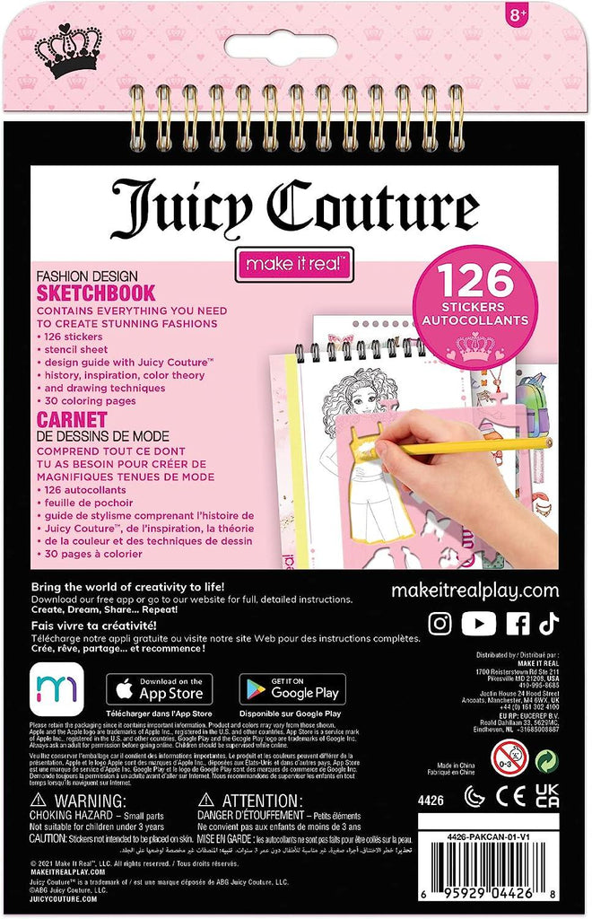 Make it Real Juicy Couture Fashion Sketchbook - TOYBOX Toy Shop