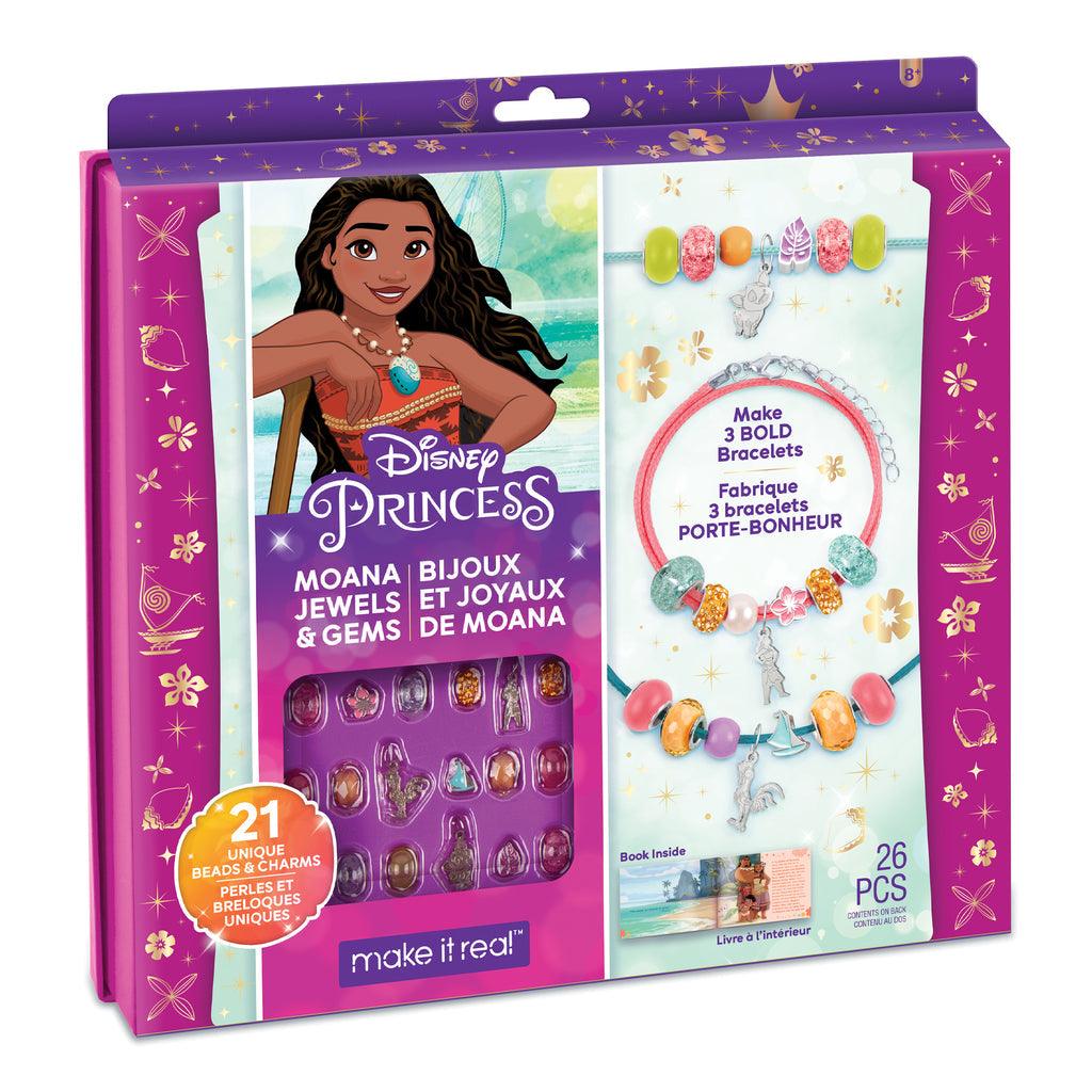 Make it Real Disney Princess Jewels and Gems Moana Jewellery Making Kit - TOYBOX Toy Shop