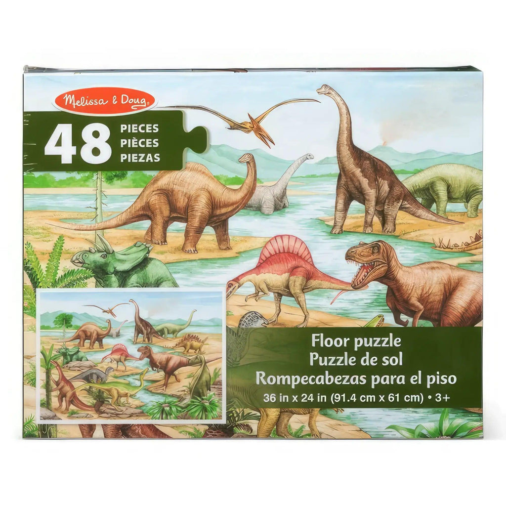 Melissa & Doug 10421 Dinosaurs Floor Puzzle, 48 Pieces - TOYBOX Toy Shop