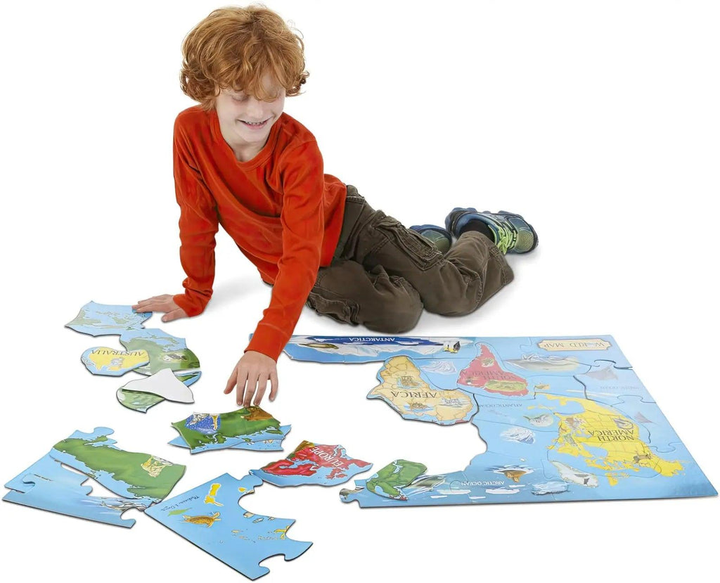 Melissa & Doug 10446 World Map Jumbo Jigsaw Floor Puzzle - TOYBOX Toy Shop