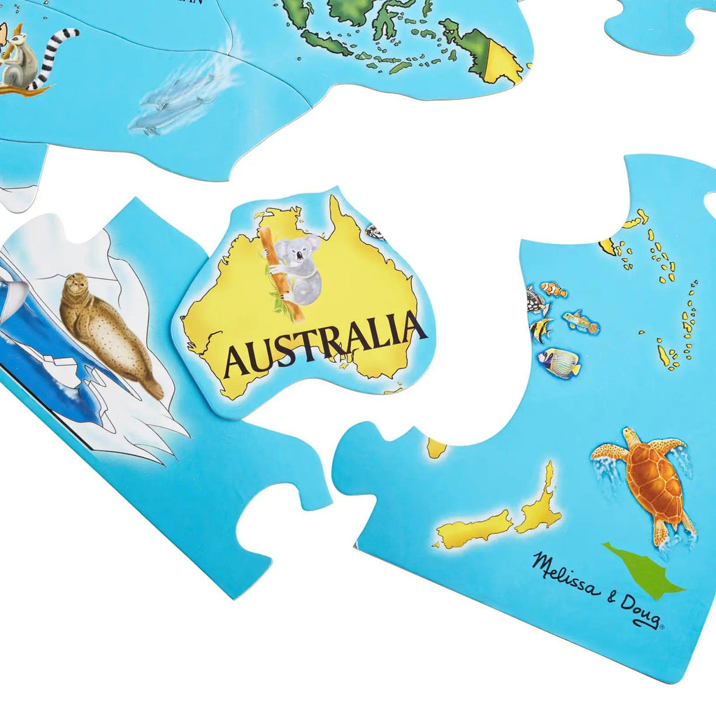 Melissa & Doug 10446 World Map Jumbo Jigsaw Floor Puzzle - TOYBOX Toy Shop