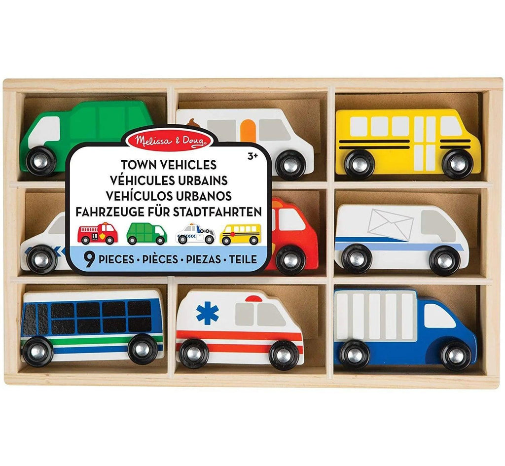 Melissa & Doug 13170 Wooden Town Vehicles Set - TOYBOX Toy Shop