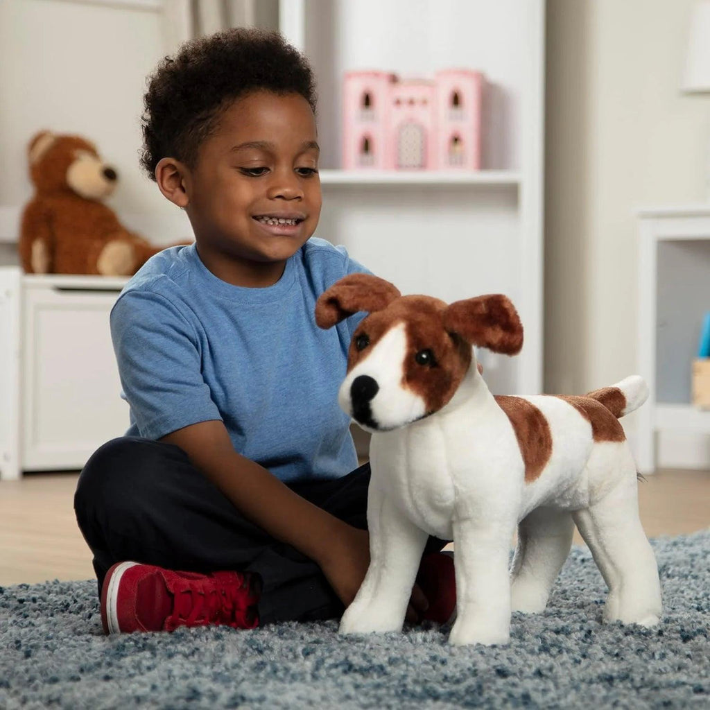 Melissa & Doug Jack Russell Terrier Dog Giant 39cm Stuffed Animal - TOYBOX Toy Shop
