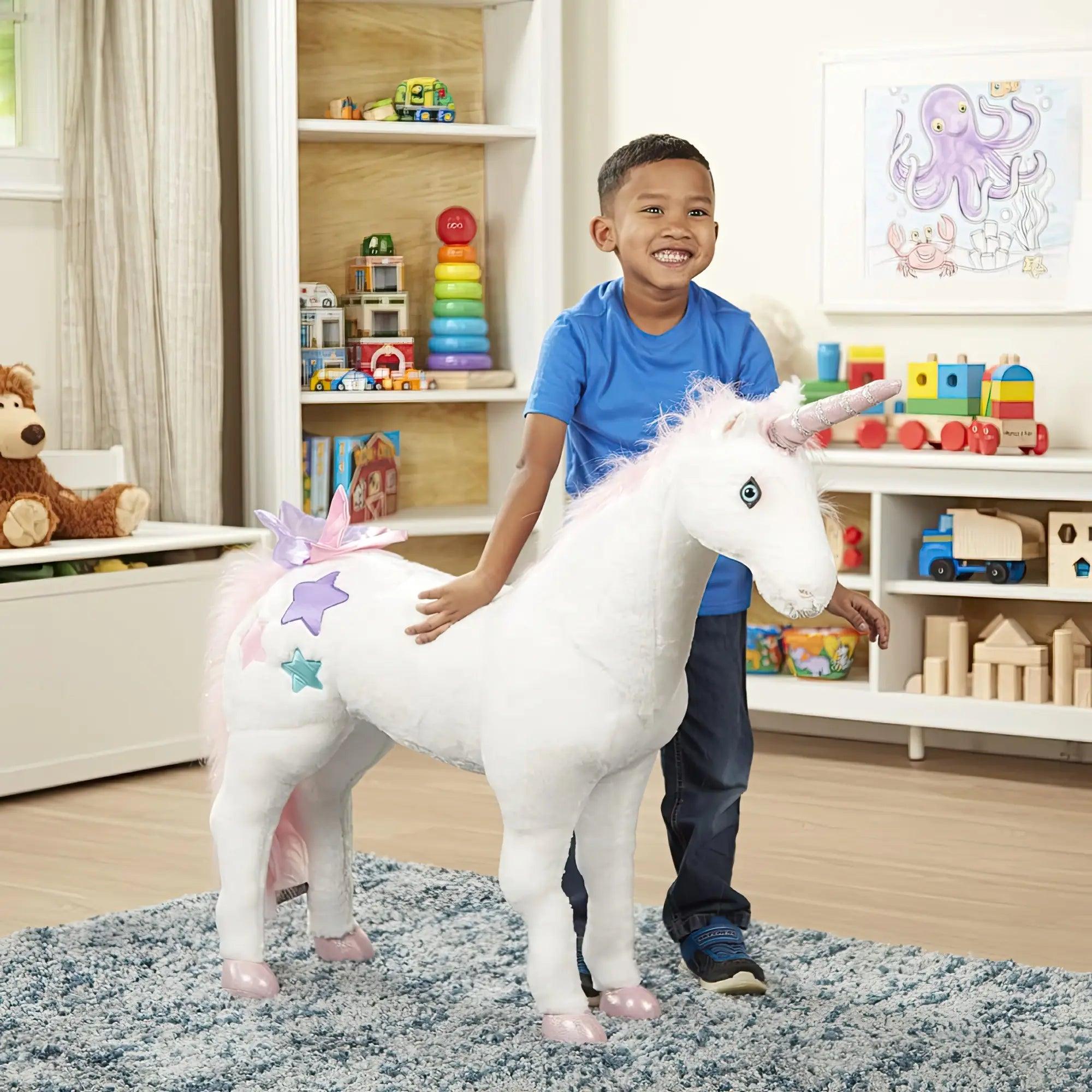 Jumbo unicorn stuffed 2024 animal