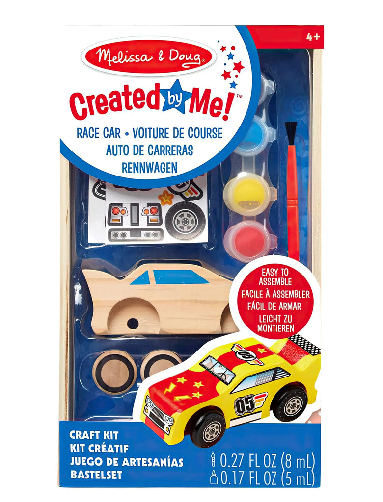 Melissa & Doug Created by Me! Race Car Wooden Craft Kit - TOYBOX