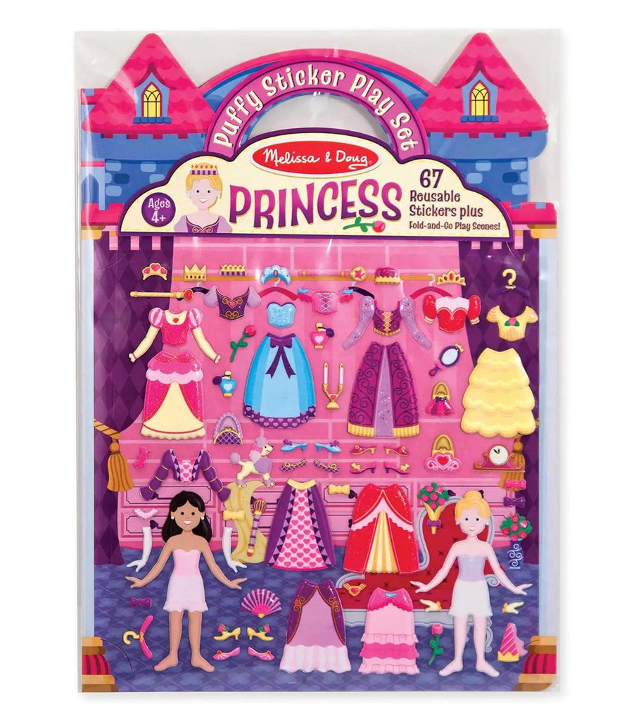 Melissa & Doug 19100 Princesses Reusable Puffy Stickers - TOYBOX Toy Shop