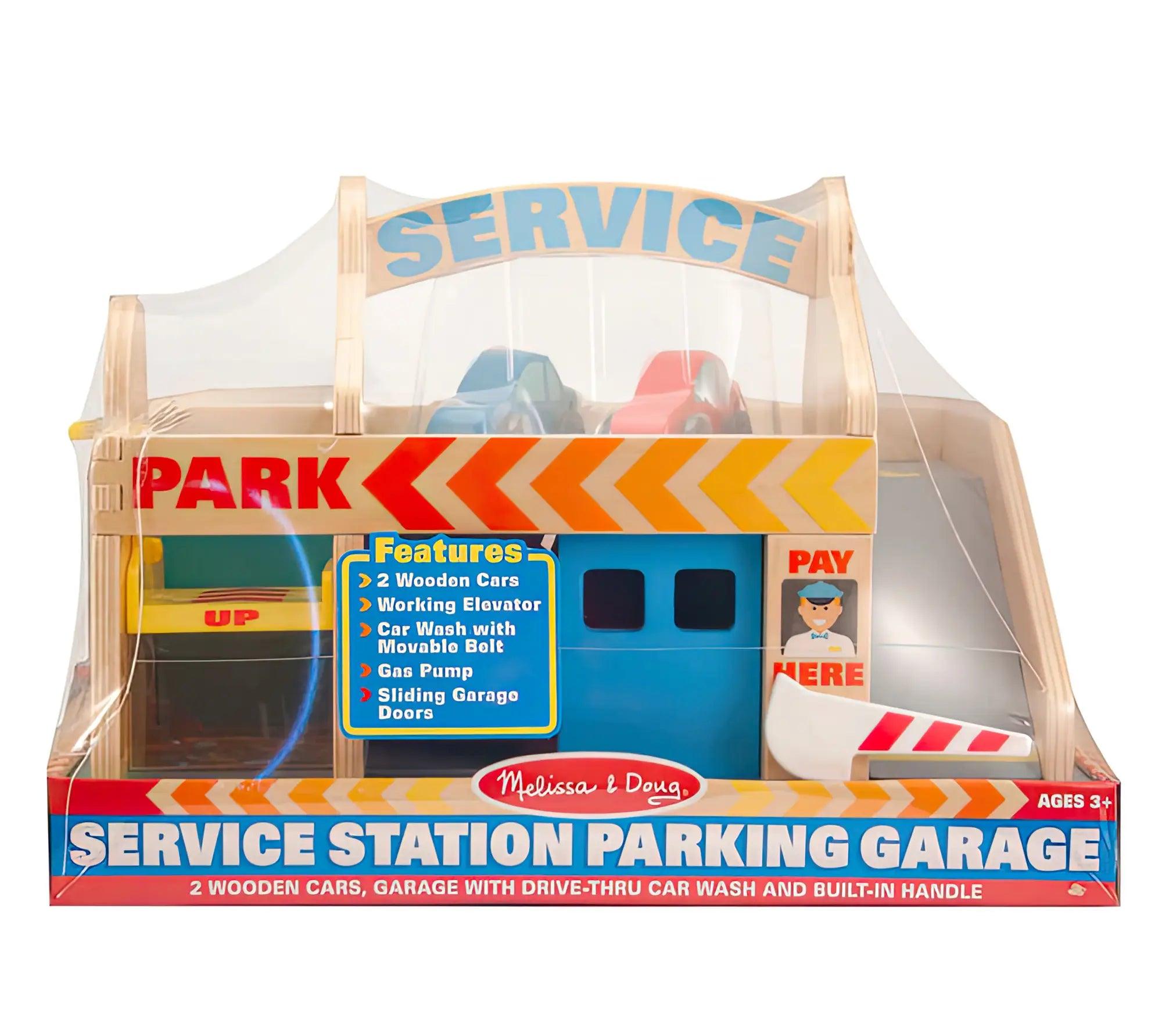 Melissa Doug Service Station Parking Garage TOYBOX