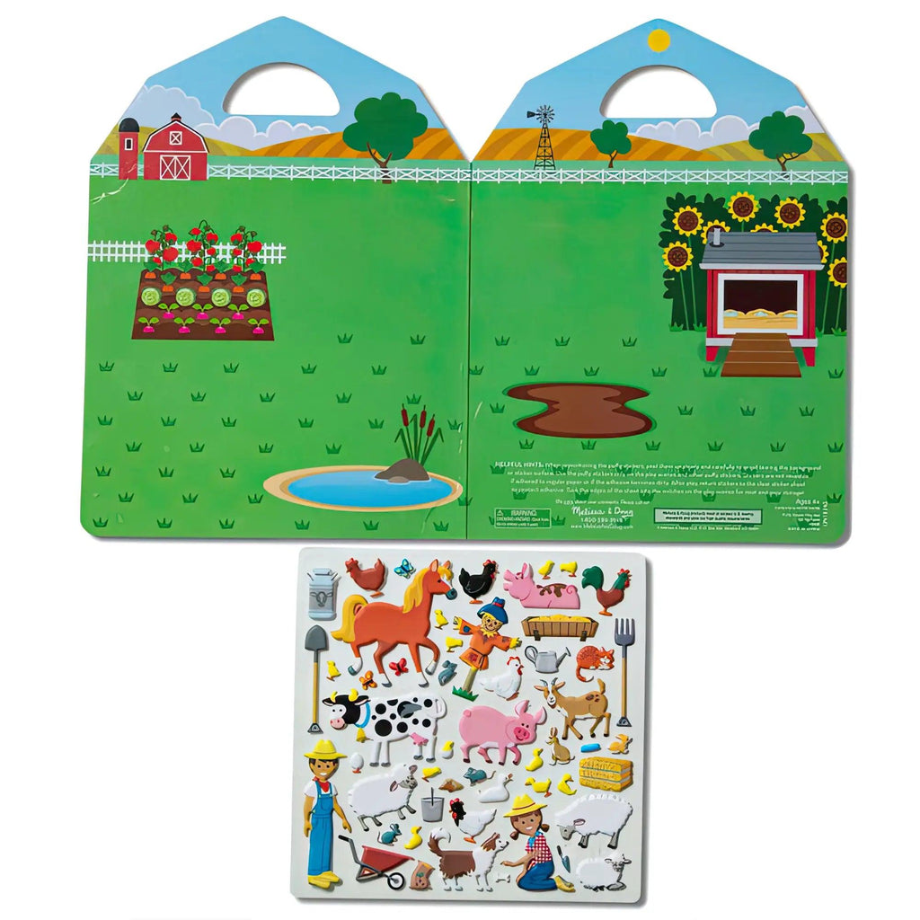 Melissa & Doug Farm Reusable Puffy Stickers - TOYBOX Toy Shop