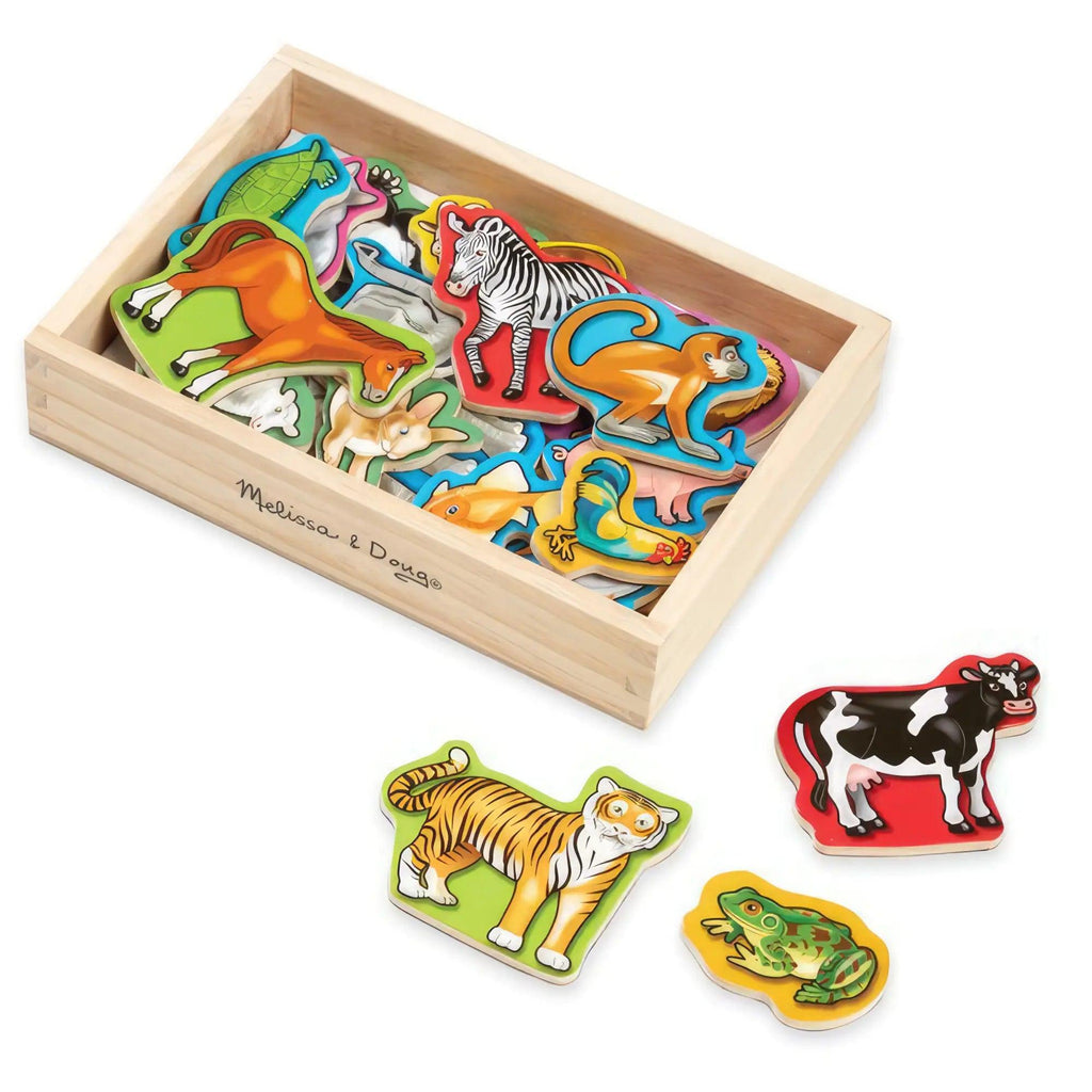 Melissa & Doug 20 Wooden Animal Magnets - TOYBOX Toy Shop