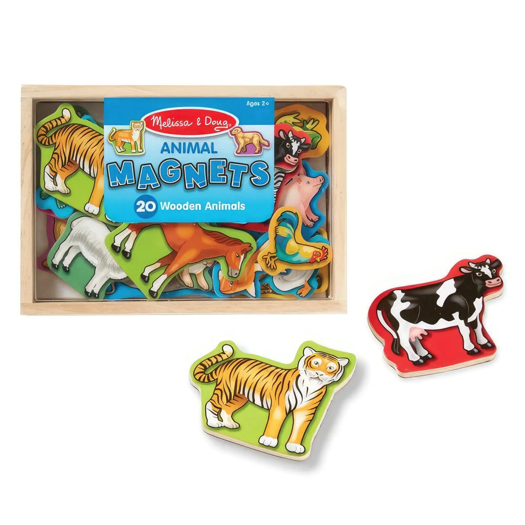Melissa & Doug 20 Wooden Animal Magnets - TOYBOX